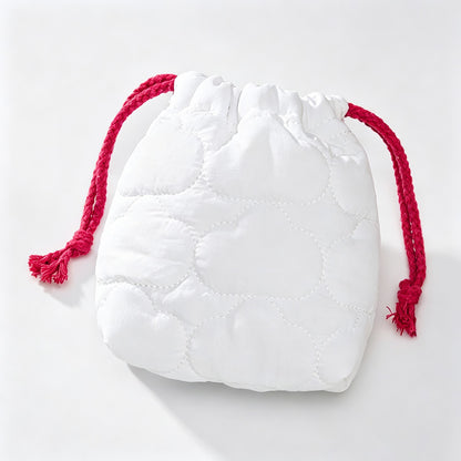 Cloud‑Quilted Drawstring Storage Pouch