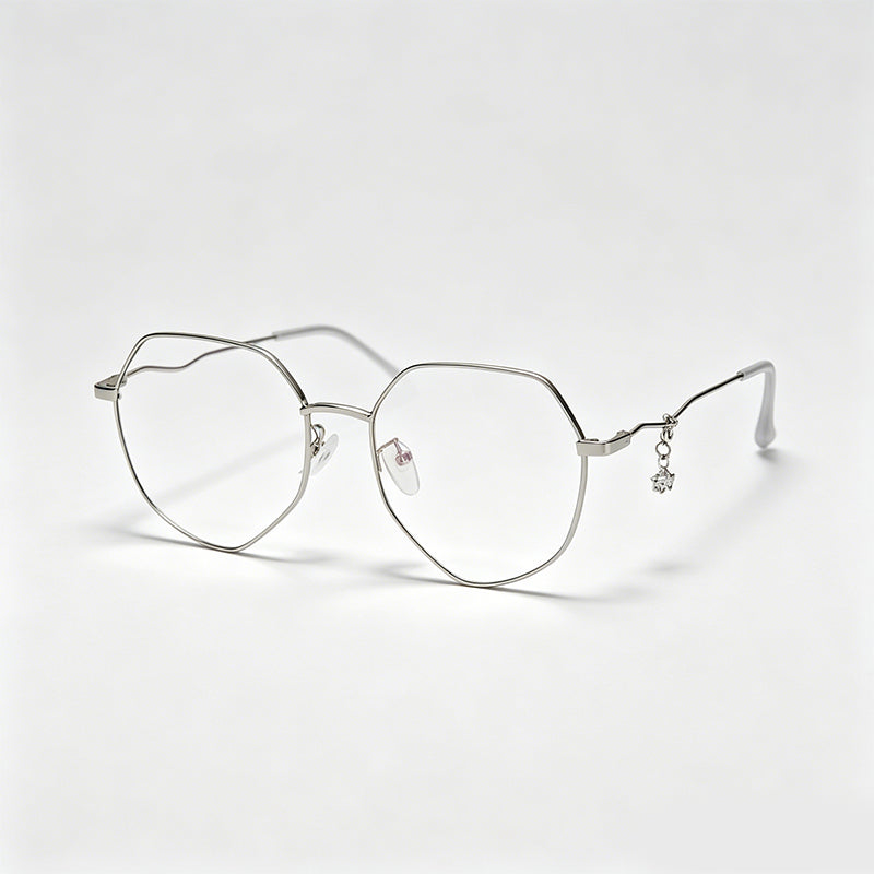Star Pendant Irregular Polygon Anti-Blue Light Glasses