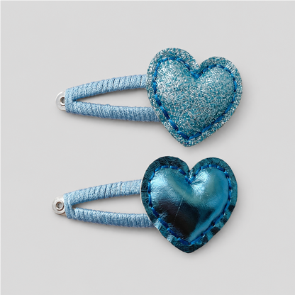 Metallic Heart Hair Accessories