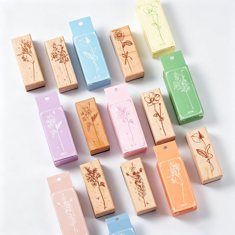 Botanical Wood Stamp Collection