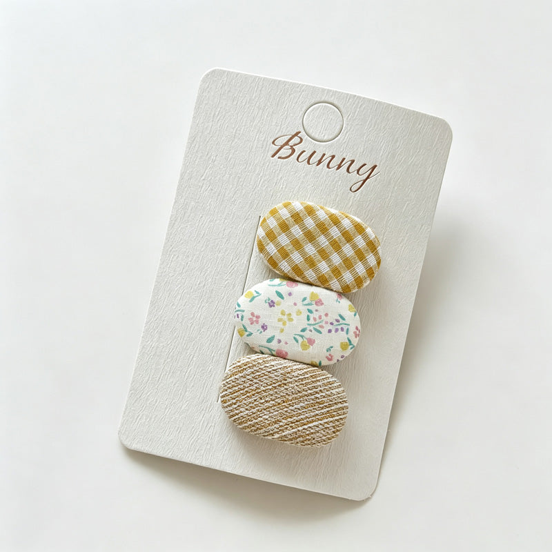 Floral Oval Shape Hair Clips