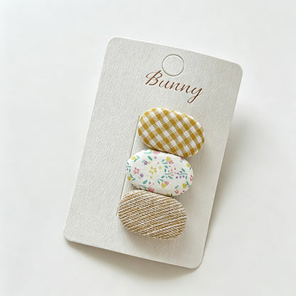 Floral Oval Shape Hair Clips