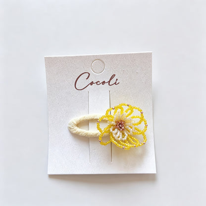 Beaded Flower BB Hair Clip