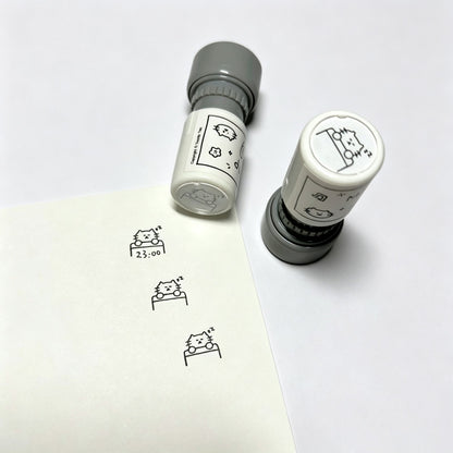 Mini Cat Self‑Inking Round Stamp