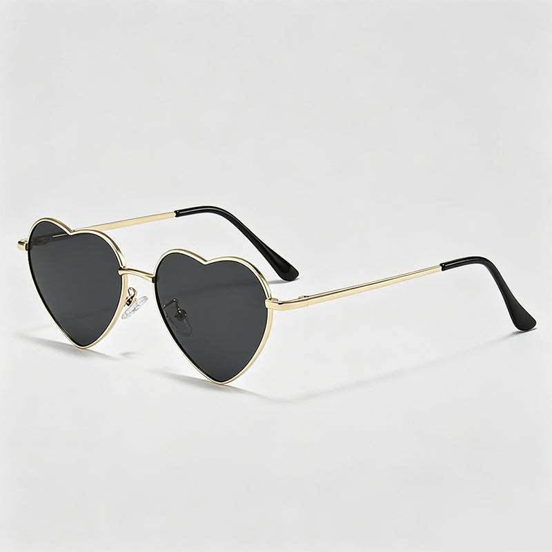 Heart Shaped Metal Frame Sunglasses
