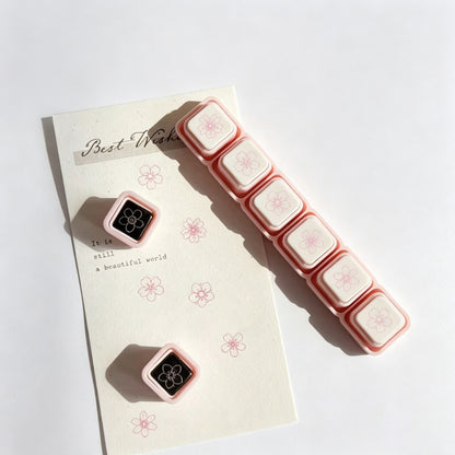 Six‑In‑One Plant Pattern Rubber Stamp