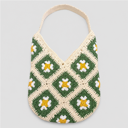 Sunflower Knitting Shoulder Bag