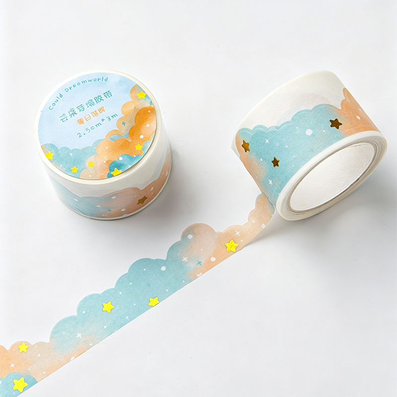 Die Cut Cloud Print Washi Tape