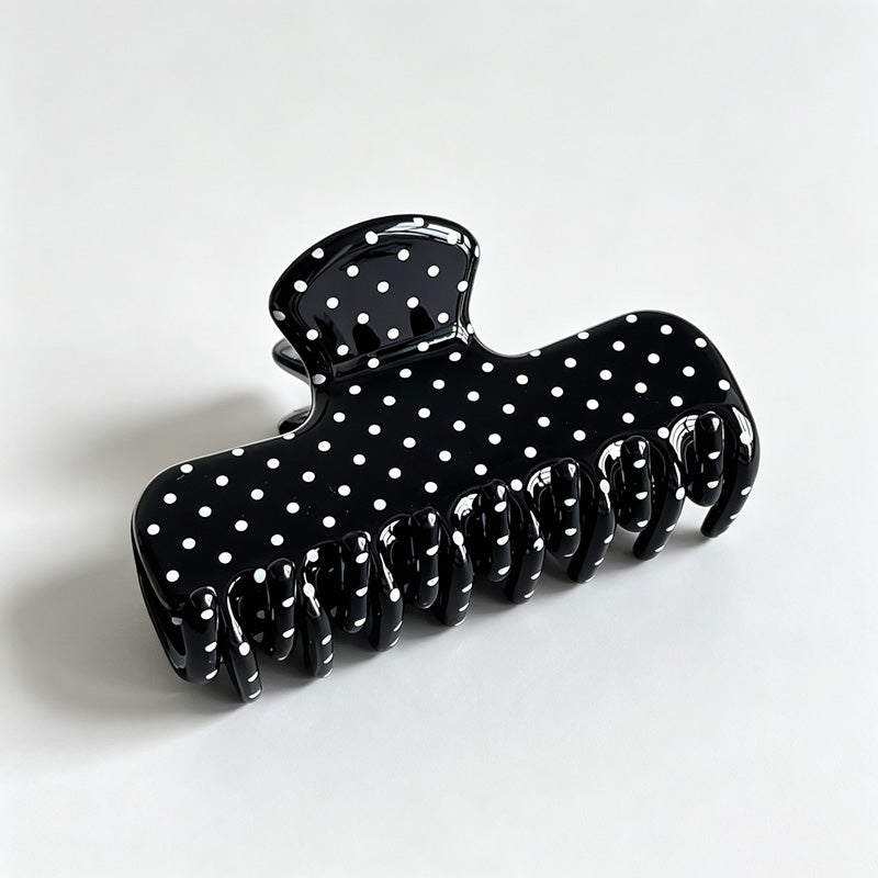 Stripe Polka‑Dot Hair Claw Clip