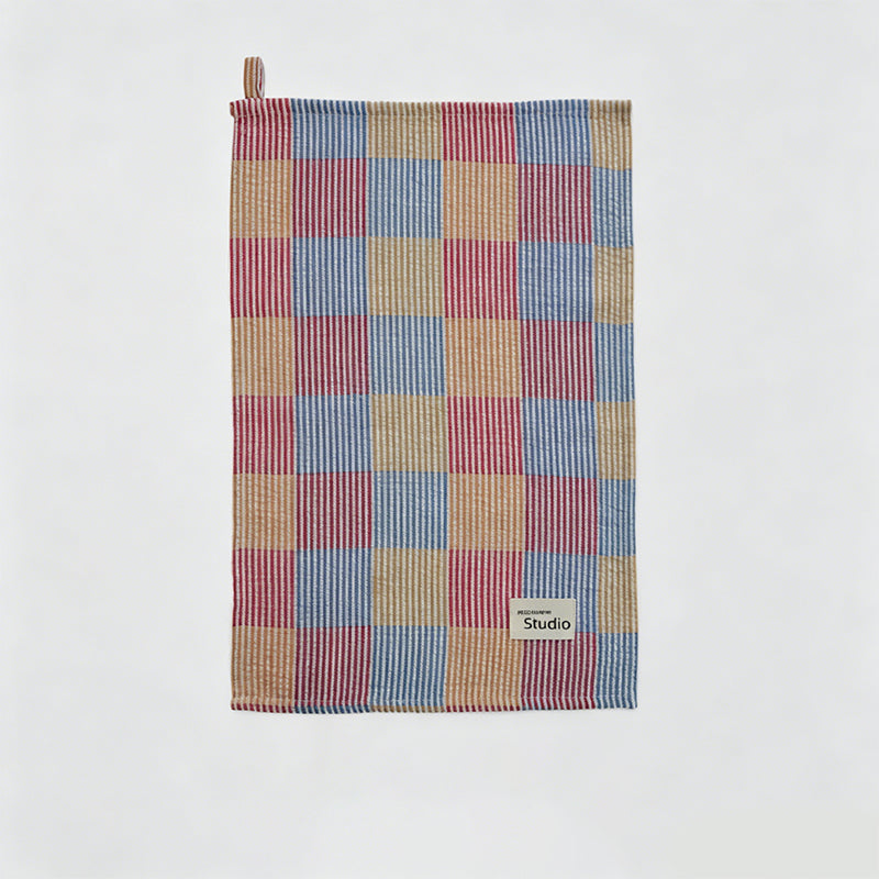 Polished Cotton Checkered Plaid Napkin Table Cloth
