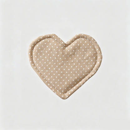 Lightweight Cotton Fabric Heart-Shaped Coaster