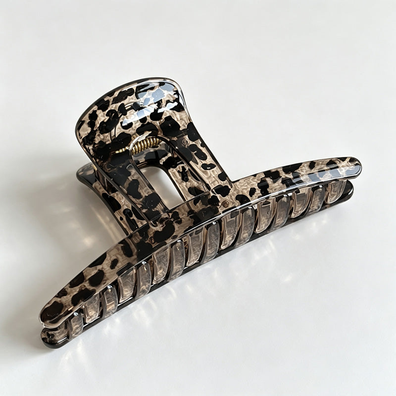 Leopard Print Resin Hair Claw Clip