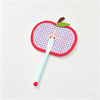 Tomato Shape Woven Straw Hand Fan