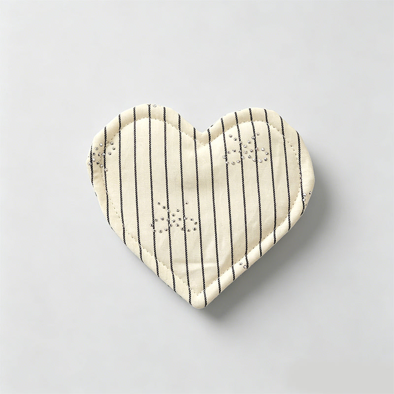Multi-purpose Fabric Heart Coaster Insulation Pad