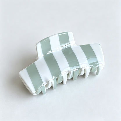 Striped Acetate Hair Claw Clip