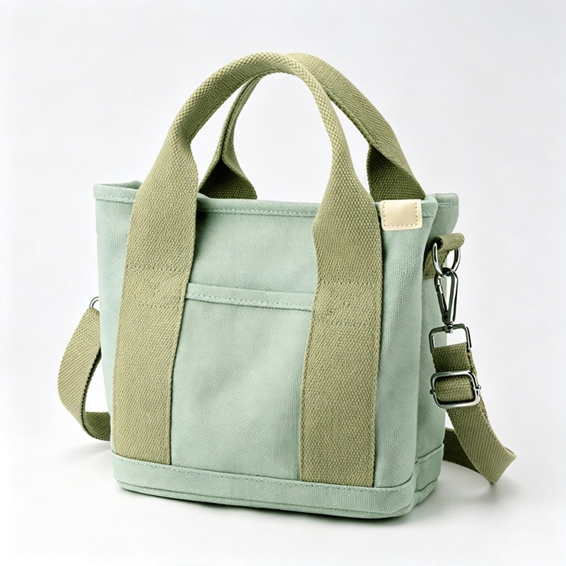 Large Canvas Crossbody Tote Bag