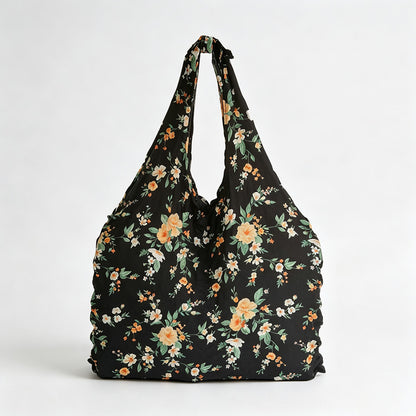 Textured Pleated Storage Tote Bag