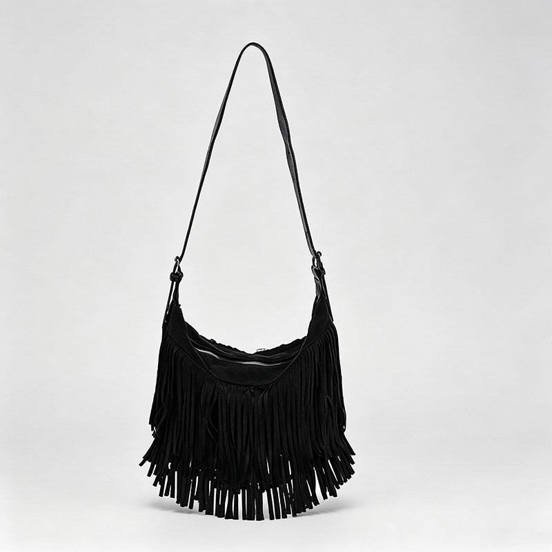 Layered Fringe Shoulder Bag