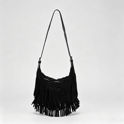 Layered Fringe Shoulder Bag