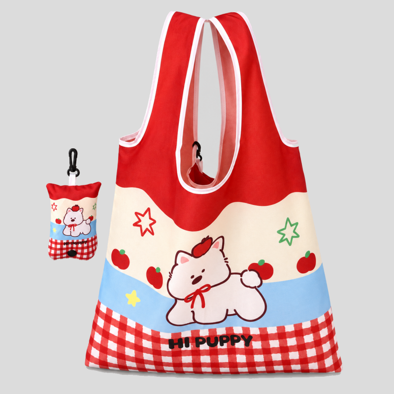 Foldable Apple Shopping Tote Bag