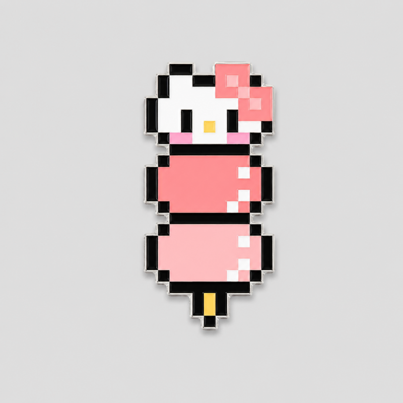 Pixel Cat Printed Acrylic Fridge Magnet