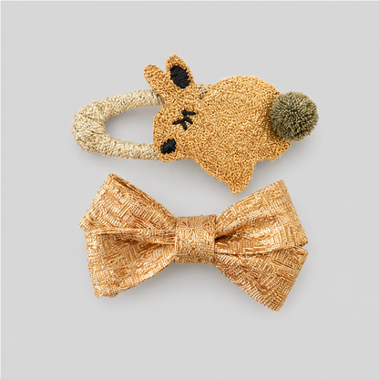 Gold Motif Hair Clip Set