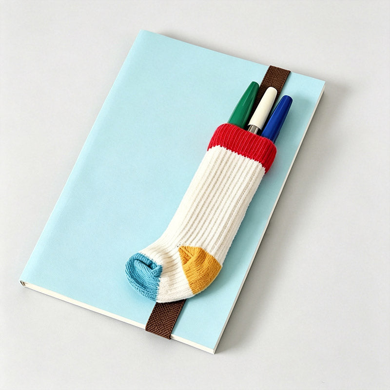 Sock‑Shaped Book Band Pen Pouch