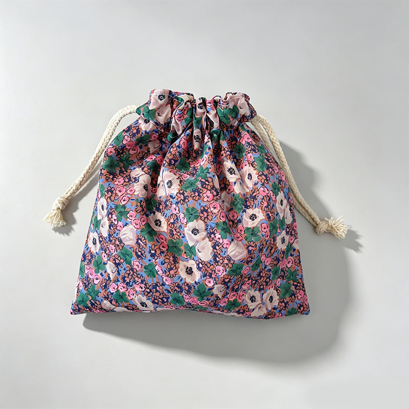 Floral Drawstring Pouch