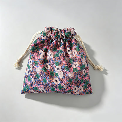 Floral Drawstring Pouch