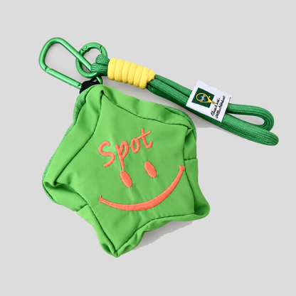 Smiley Triangle Coin Pouch Bag Charm
