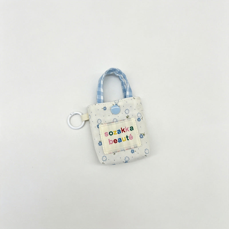 Floral Fabric Snap Storage Pouch