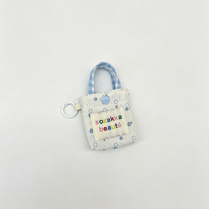 Floral Fabric Snap Storage Pouch