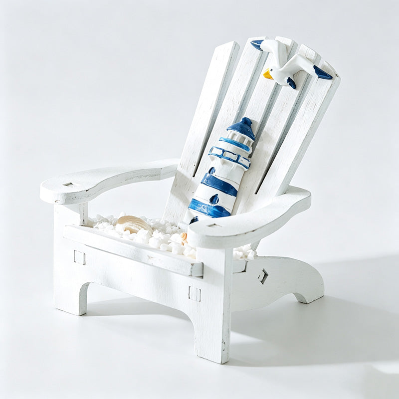 Wooden Beach Chair Figurine