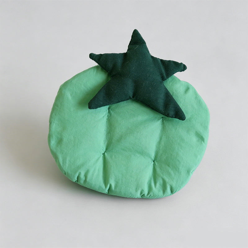 Lovely Tomato Shaped Padded Fabric Coaster