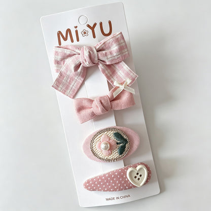 Bow Shape Hair Clip Set