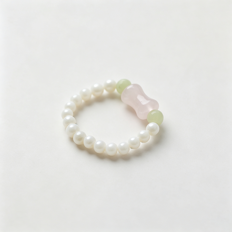 Multicolor Synthetic Stone Stretch Beaded Ring