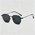 Slim Metal Irregular Rectangle Retro Sunglasses