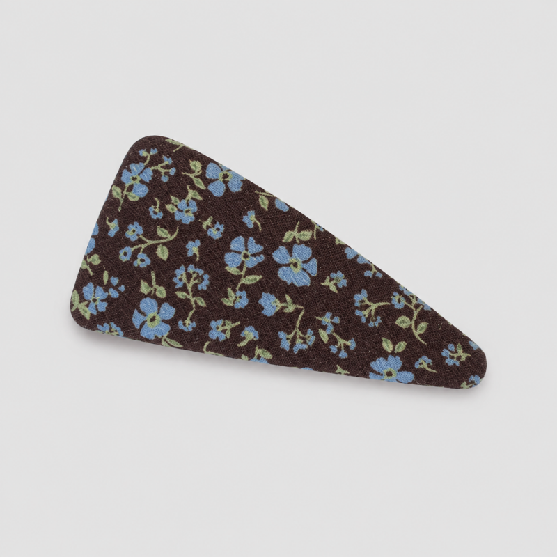 Floral Plaid Triangle Hair Cli - Shopdayla Wholesale - #1026