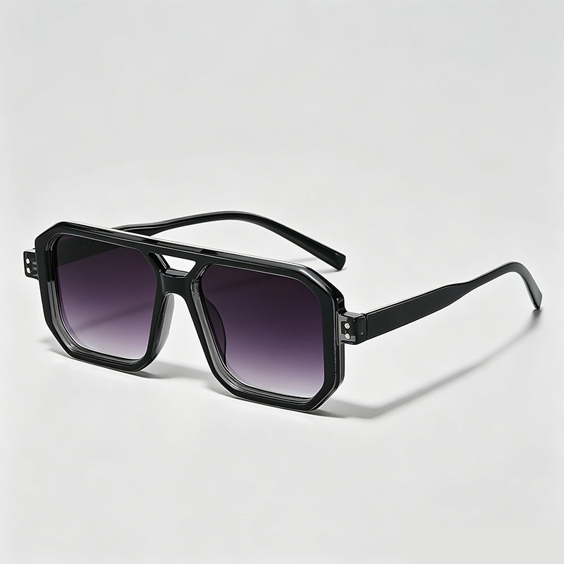 Double Bridge Octagonal Futuristic Cyber Y2K Sunglasses