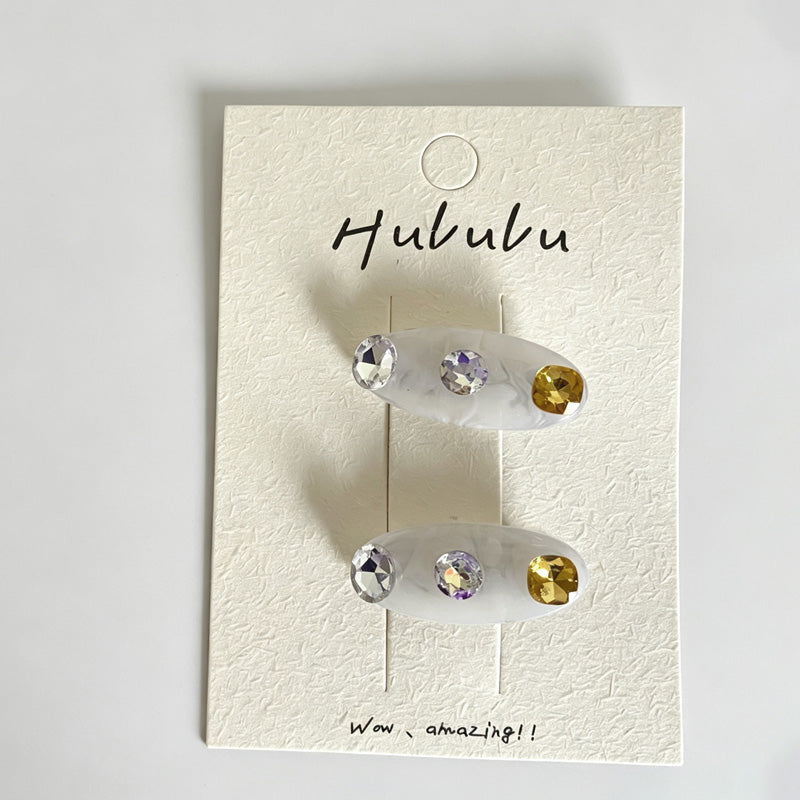 Bead Rhinestone Hair Clips