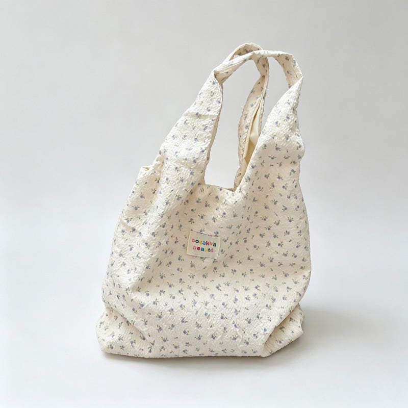 Floral Print Shoulder Tote Bag