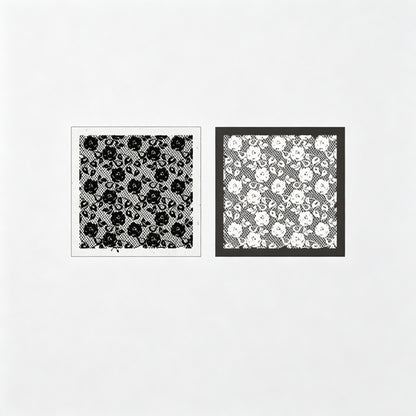 Beech Wood Floral Pattern Rubber Stamp