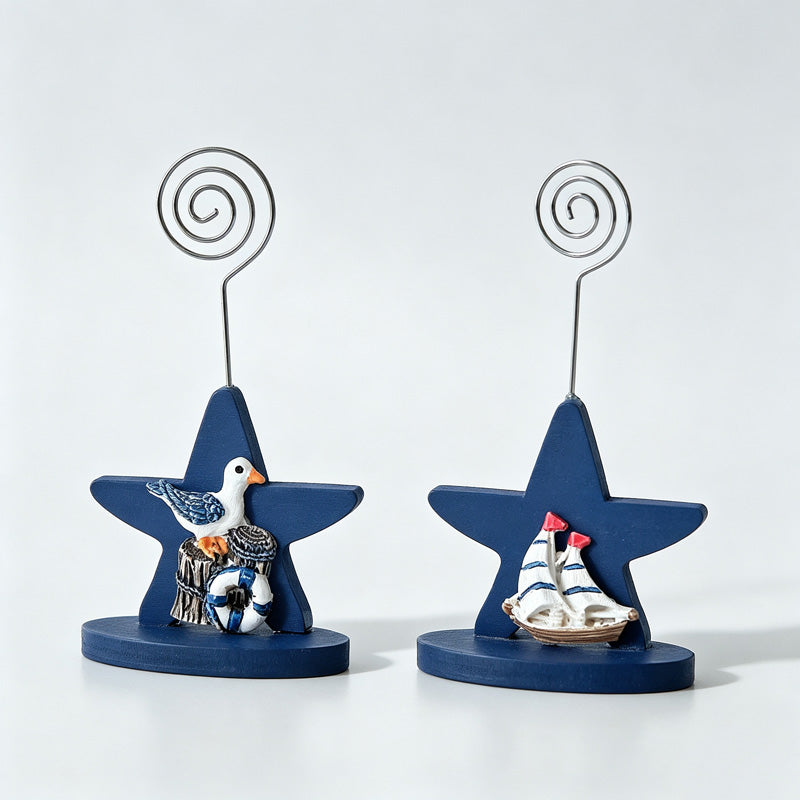 Star Wooden Photo Memo Holder
