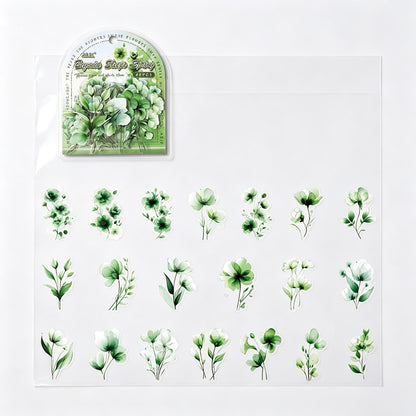 PET Vintage Floral Stickers
