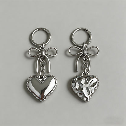 Silver Bow Heart Pendant Bag C - Shopdayla Wholesale - #6354