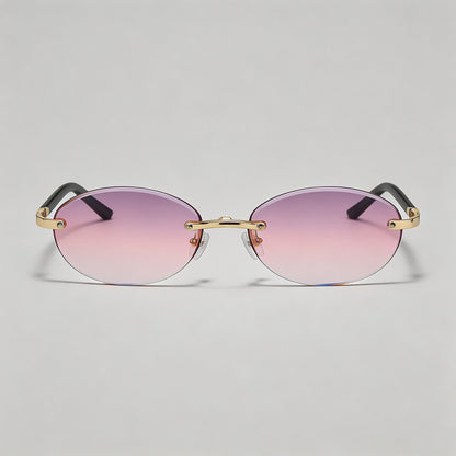 Rimless Oval Sunglasses - Shopdayla Wholesale - #4178