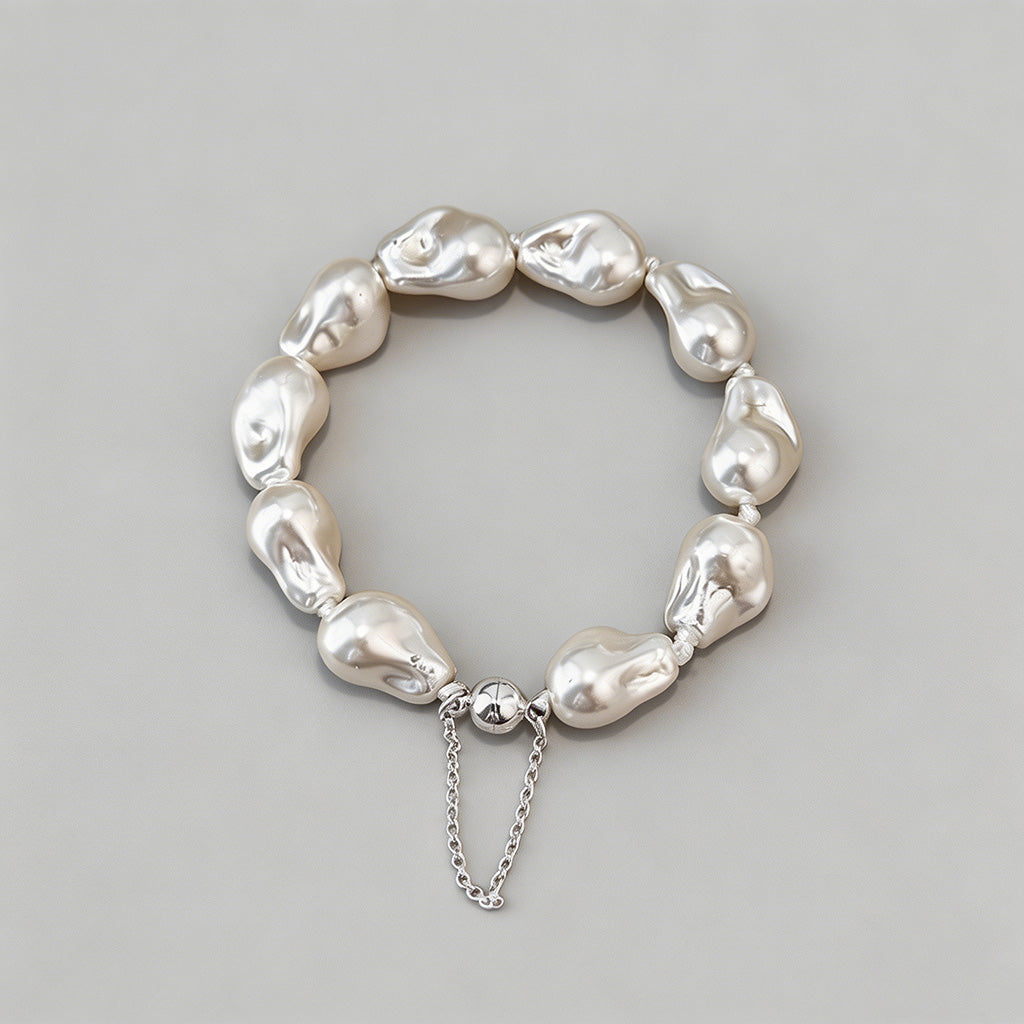 Luxe Baroque Pearl Magnetic Cl - Shopdayla Wholesale - #7778