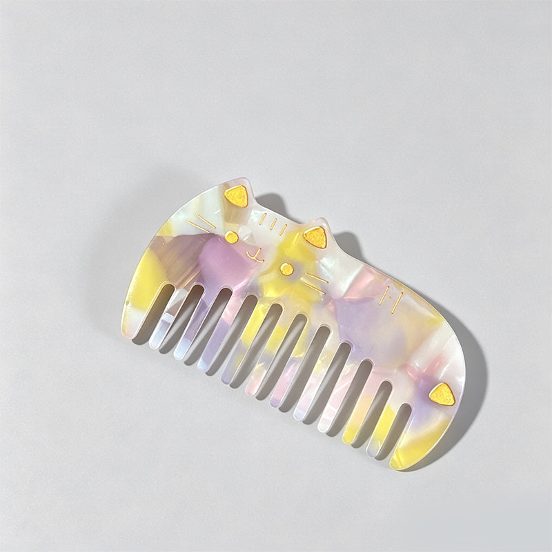 Cat-Shaped Acetate Wide Tooth - Shopdayla Wholesale - #6802