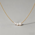 Pearl 18K Gold Plated Stainles - Shopdayla Wholesale - #8466