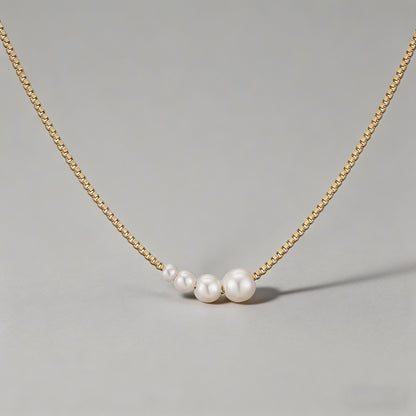 Pearl 18K Gold Plated Stainles - Shopdayla Wholesale - #8466